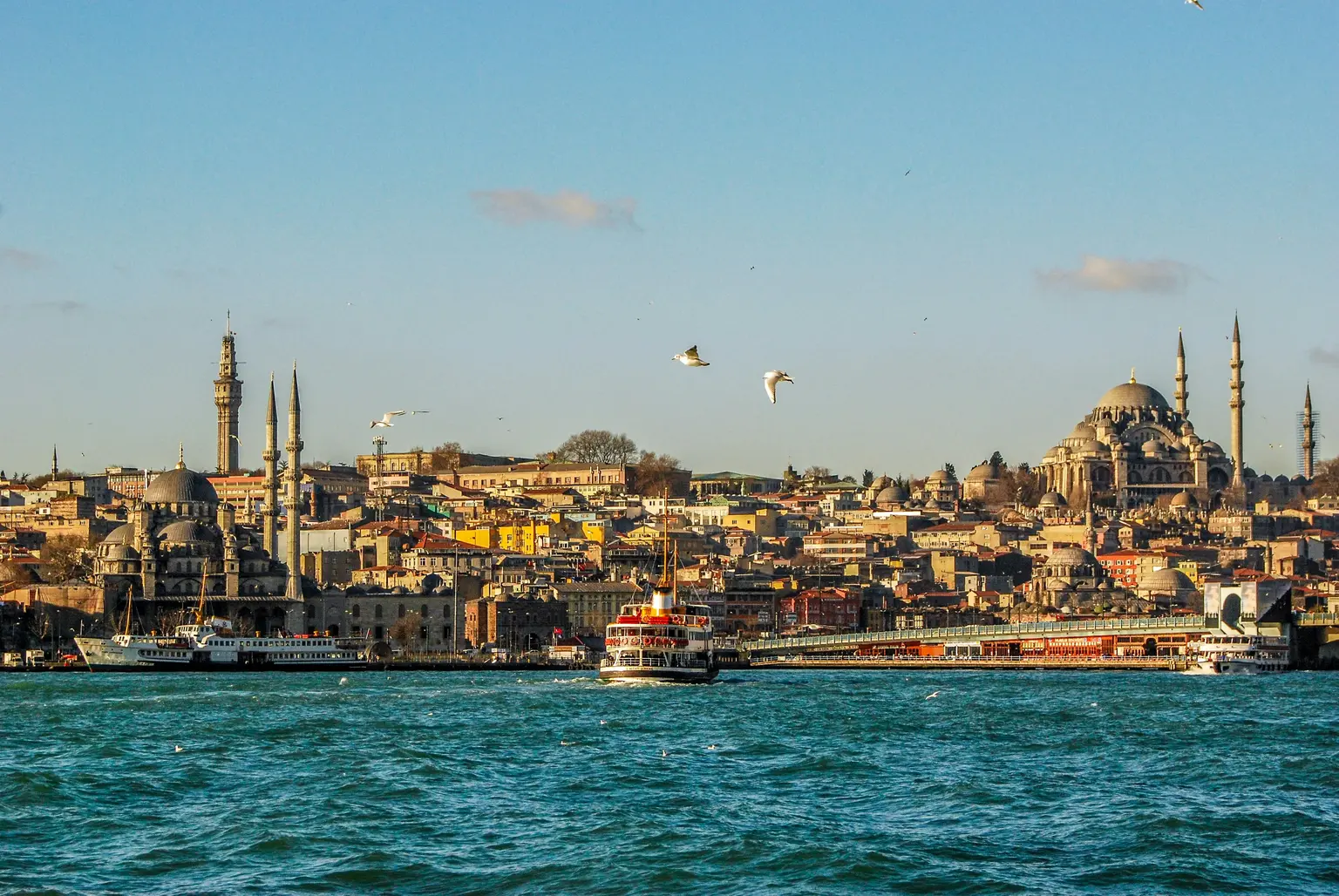 View of Istanbul from Bosphorus. Learn Turkish at Polymathes Academy View of Istanbul from Bosphorus. Learn Turkish at Polymathes Academy